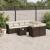 Set canapele de grădină cu perne, 9 piese, maro, poliratan GartenMobel Dekor