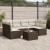 Set canapele de grădină cu perne, 7 piese, maro, poliratan GartenMobel Dekor