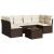 Set canapele de grădină cu perne, 7 piese, maro, poliratan GartenMobel Dekor