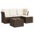 Set canapele de grădină cu perne, 5 piese, maro, poliratan GartenMobel Dekor