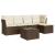 Set canapele de grădină cu perne, 6 piese, maro, poliratan GartenMobel Dekor