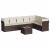 Set canapele de grădină cu perne, 8 piese, maro, poliratan GartenMobel Dekor
