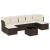Set canapele de grădină cu perne, 8 piese, maro, poliratan GartenMobel Dekor