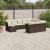 Set canapele de grădină cu perne, 11 piese, maro, poliratan GartenMobel Dekor