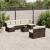Set canapele de grădină cu perne, 10 piese, maro, poliratan GartenMobel Dekor