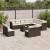 Set canapele de grădină cu perne, 13 piese, maro, poliratan GartenMobel Dekor