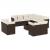 Set canapele de grădină cu perne, 12 piese, maro, poliratan GartenMobel Dekor