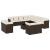 Set mobilier de grădină cu perne, 14 piese, maro, poliratan GartenMobel Dekor