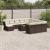 Set canapele de grădină cu perne, 13 piese, maro, poliratan GartenMobel Dekor