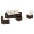 Set canapele de grădină cu perne, 6 piese, maro, poliratan GartenMobel Dekor