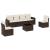Set canapele de grădină cu perne, 7 piese, maro, poliratan GartenMobel Dekor
