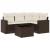 Set canapele de grădină cu perne, 5 piese, maro, poliratan GartenMobel Dekor