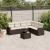 Set canapele de grădină cu perne, 7 piese, maro, poliratan GartenMobel Dekor