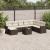 Set canapele de grădină cu perne, 9 piese, maro, poliratan GartenMobel Dekor
