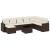 Set canapele de grădină cu perne, 9 piese, maro, poliratan GartenMobel Dekor