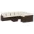 Set canapele de grădină cu perne, 10 piese, maro, poliratan GartenMobel Dekor