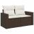 Set canapele de grădină cu perne, 11 piese, maro, poliratan GartenMobel Dekor