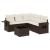 Set canapele de grădină cu perne, 6 piese, maro, poliratan GartenMobel Dekor