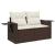 Set canapele de grădină cu perne, 8 piese, maro, poliratan GartenMobel Dekor