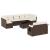 Set canapele de grădină cu perne, 10 piese, maro, poliratan GartenMobel Dekor