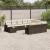 Set canapele de grădină cu perne, 11 piese, maro, poliratan GartenMobel Dekor