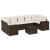 Set canapele de grădină cu perne, 8 piese, maro, poliratan GartenMobel Dekor