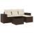 Set canapele de grădină cu perne, 5 piese, maro, poliratan GartenMobel Dekor