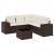 Set canapele de grădină cu perne, 6 piese, maro, poliratan GartenMobel Dekor
