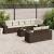 Set canapele de grădină cu perne, 9 piese, maro, poliratan GartenMobel Dekor