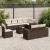 Set canapele de grădină cu perne, 9 piese, maro, poliratan GartenMobel Dekor