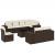 Set canapele de grădină cu perne, 9 piese, maro, poliratan GartenMobel Dekor