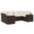 Set canapele de grădină cu perne, 6 piese, maro, poliratan GartenMobel Dekor