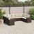 Set canapele de grădină cu perne, 9 piese, maro, poliratan GartenMobel Dekor