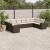 Set canapele de grădină cu perne, 10 piese, maro, poliratan GartenMobel Dekor