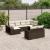 Set canapele de grădină cu perne, 10 piese, maro, poliratan GartenMobel Dekor