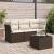 Set canapele de grădină, 4 piese, cu perne, maro, poliratan GartenMobel Dekor