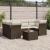 Set canapele de grădină cu perne, 7 piese, maro, poliratan GartenMobel Dekor