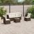 Set canapele de grădină cu perne, 6 piese, maro, poliratan GartenMobel Dekor