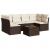 Set canapele de grădină cu perne, 7 piese, maro, poliratan GartenMobel Dekor