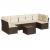 Set canapele de grădină cu perne, 8 piese, maro, poliratan GartenMobel Dekor