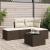 Set canapele de grădină cu perne, 5 piese, maro, poliratan GartenMobel Dekor