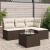 Set canapele de grădină cu perne, 5 piese, maro, poliratan GartenMobel Dekor