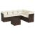 Set canapele de grădină cu perne, 7 piese, maro, poliratan GartenMobel Dekor