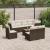 Set canapele de grădină cu perne, 9 piese, maro, poliratan GartenMobel Dekor