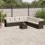 Set canapele de grădină cu perne, 10 piese, maro, poliratan GartenMobel Dekor