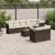 Set canapele de grădină cu perne, 9 piese, maro, poliratan GartenMobel Dekor