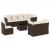 Set canapele de grădină cu perne, 9 piese, maro, poliratan GartenMobel Dekor