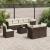 Set canapele de grădină cu perne, 9 piese, maro, poliratan GartenMobel Dekor