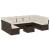 Set canapele de grădină cu perne, 10 piese, maro, poliratan GartenMobel Dekor