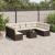 Set canapele de grădină cu perne, 10 piese, maro, poliratan GartenMobel Dekor